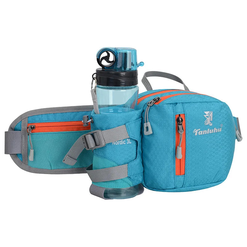 Ceinture de running pour Gourde Sport. Bleue