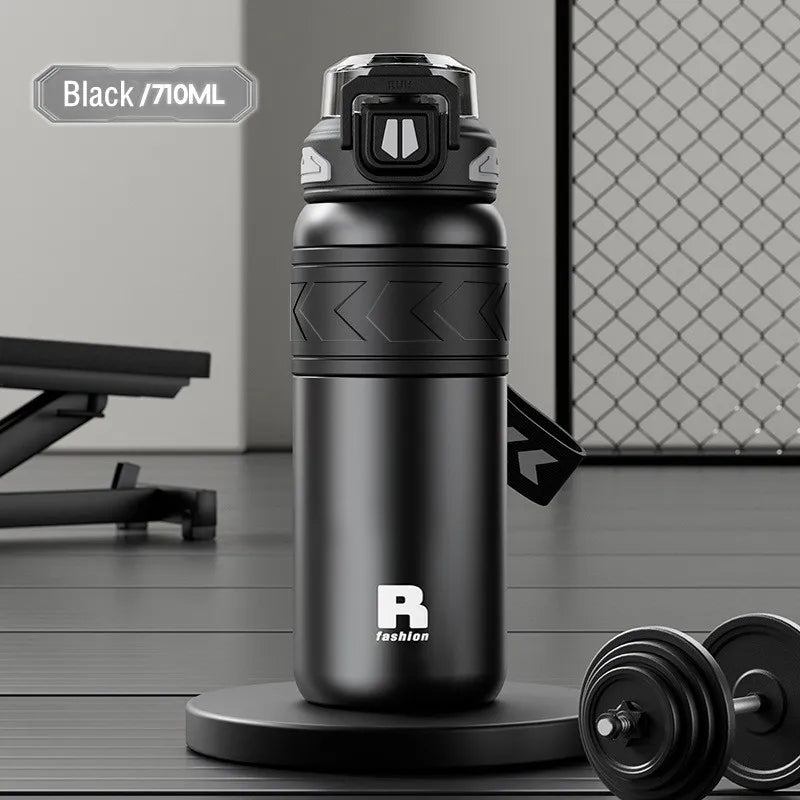 Gourde Sport Isotherme 316 de Haute Qualité 710ml Black