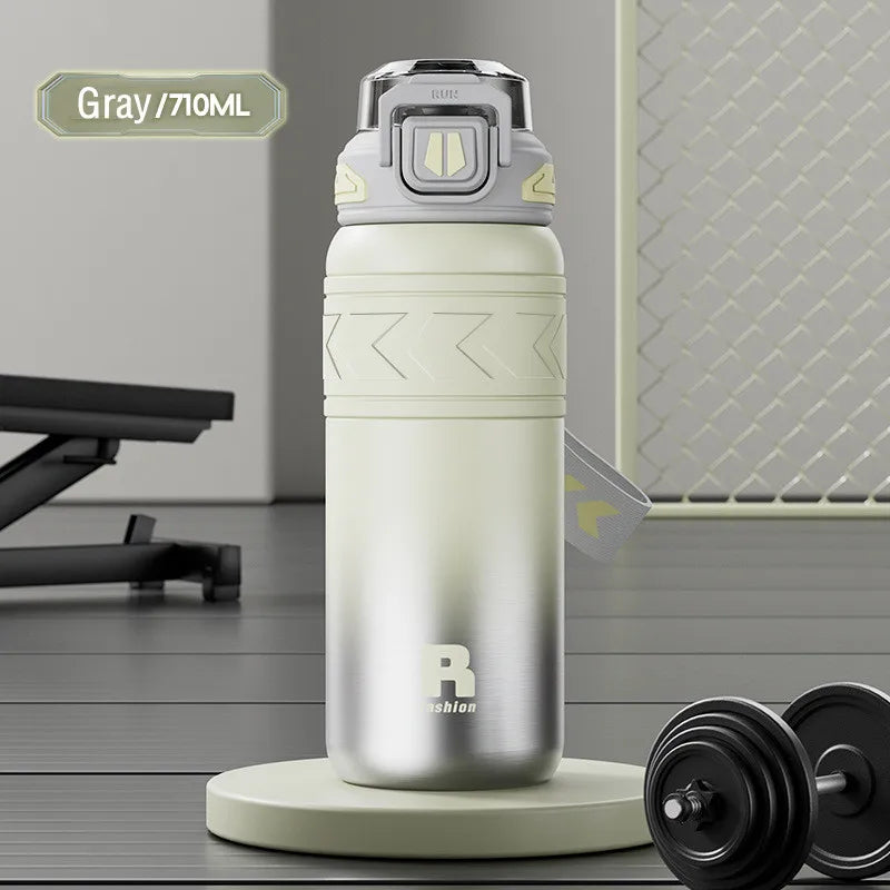 Gourde Sport Isotherme 316 de Haute Qualité 710ml Gray