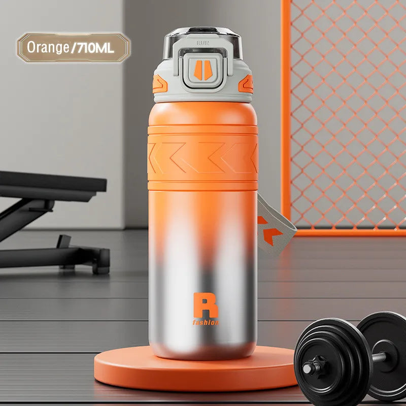 Gourde Sport Isotherme 316 de Haute Qualité 710ml Orange