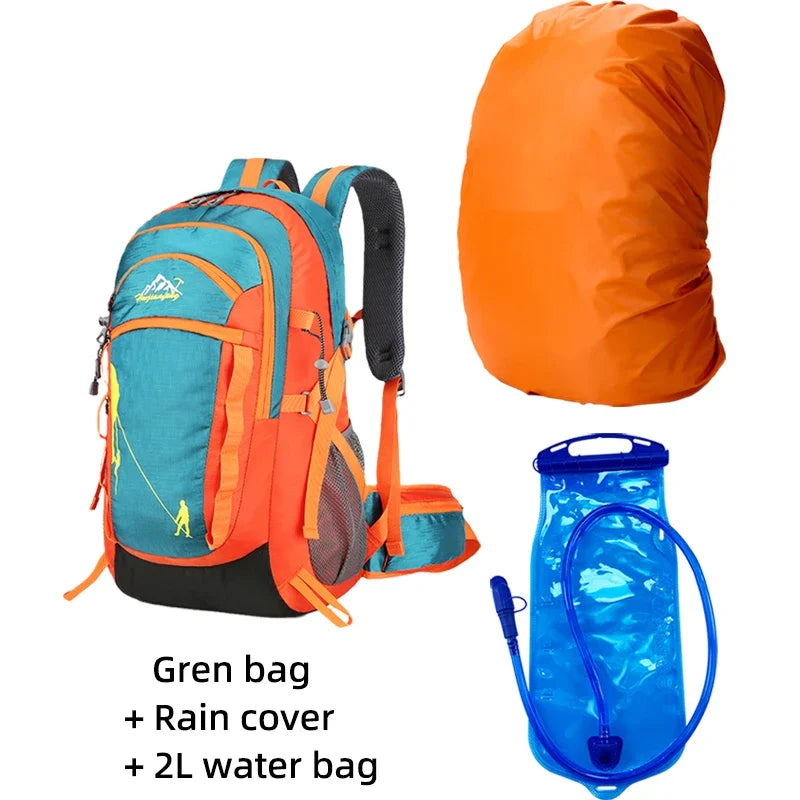 Sac à Dos d'Hydratation pour Sports 35L Green, Cover, 2L water bag