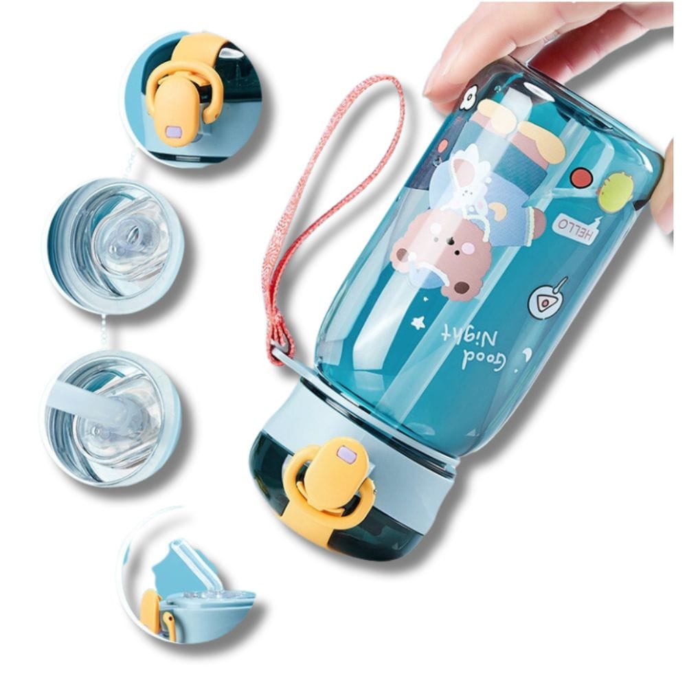 Gourde Enfant en Plastique Jaune 400ml Jaune