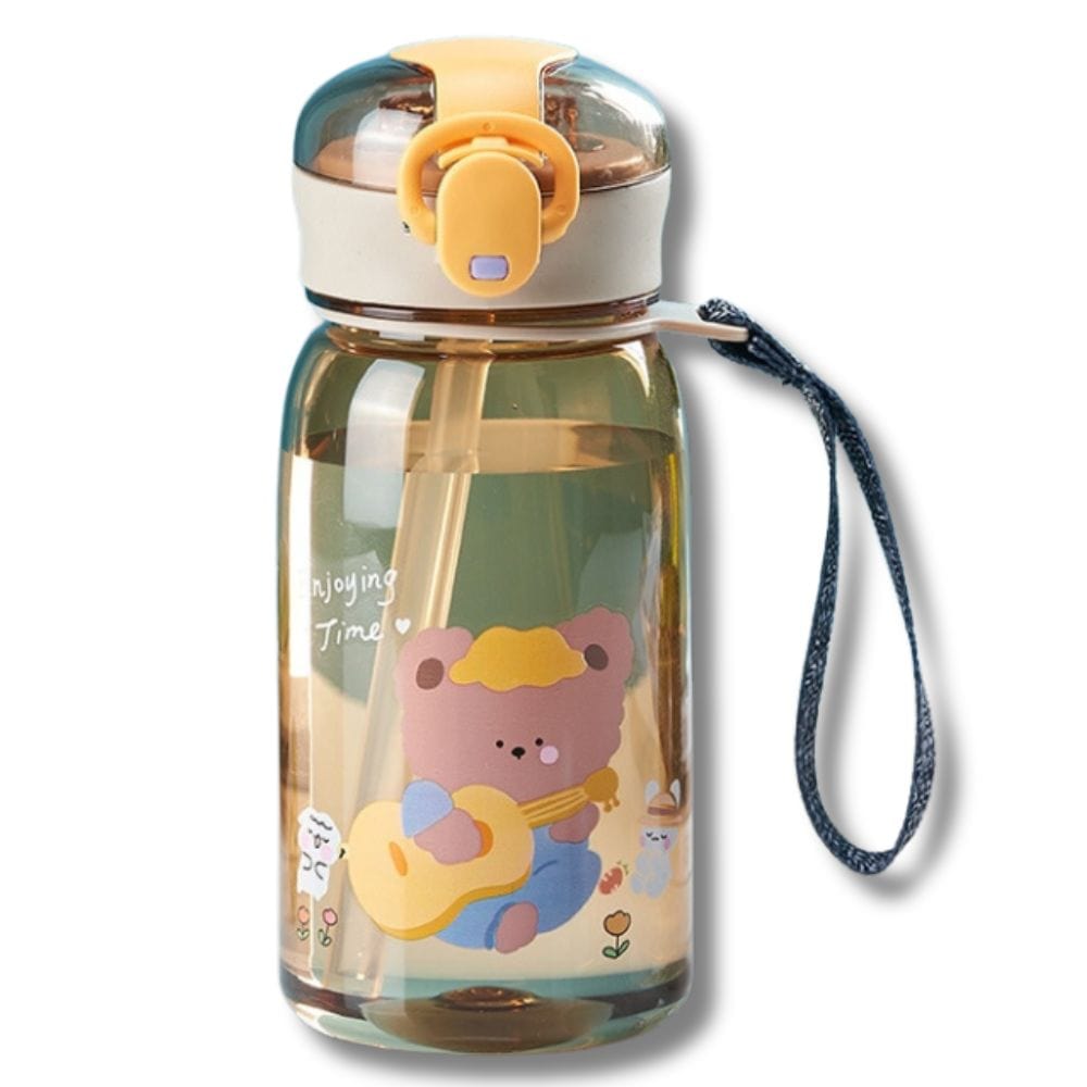 Gourde Enfant en Plastique Jaune 400ml Jaune