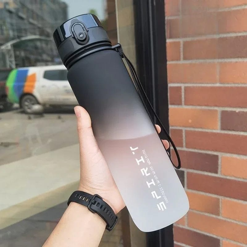 Gourde Sport Plastique Sans PBA 1000ml black white
