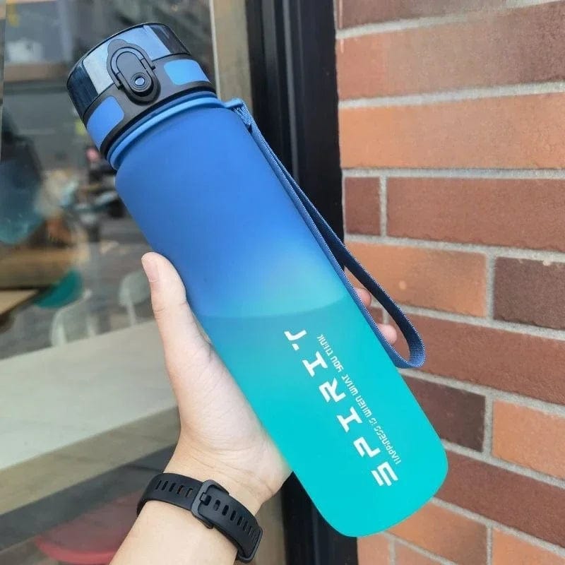 Gourde Sport Plastique Sans PBA 1000ml blue green