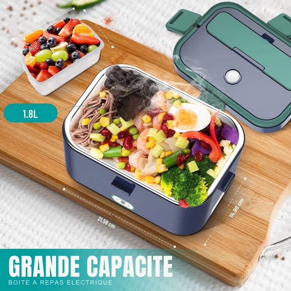 1.8L Boîte Repas Chauffante Électrique 60W – QuenchXpert