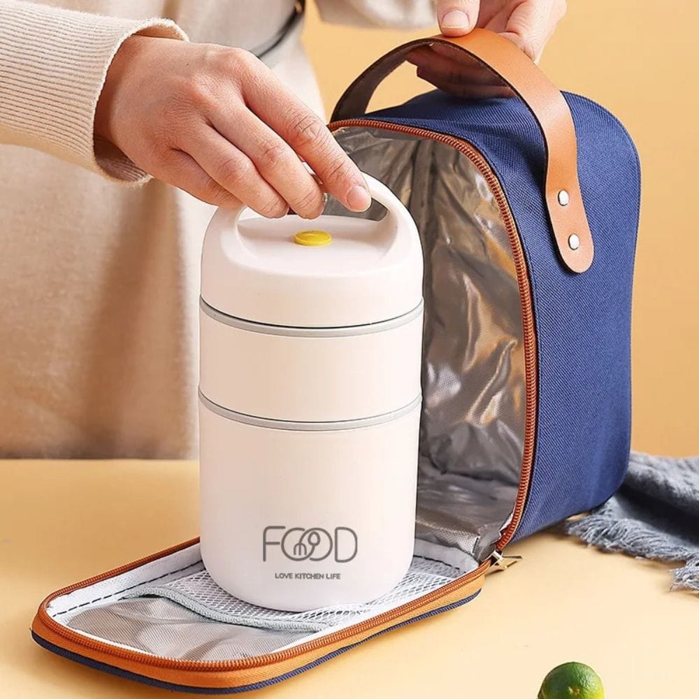 304 Stainless Steel Vacuum Thermal Lunch Box Insulated Lunch Bag Food Warmer Soup Cup Thermos Containers Bento Box for Students