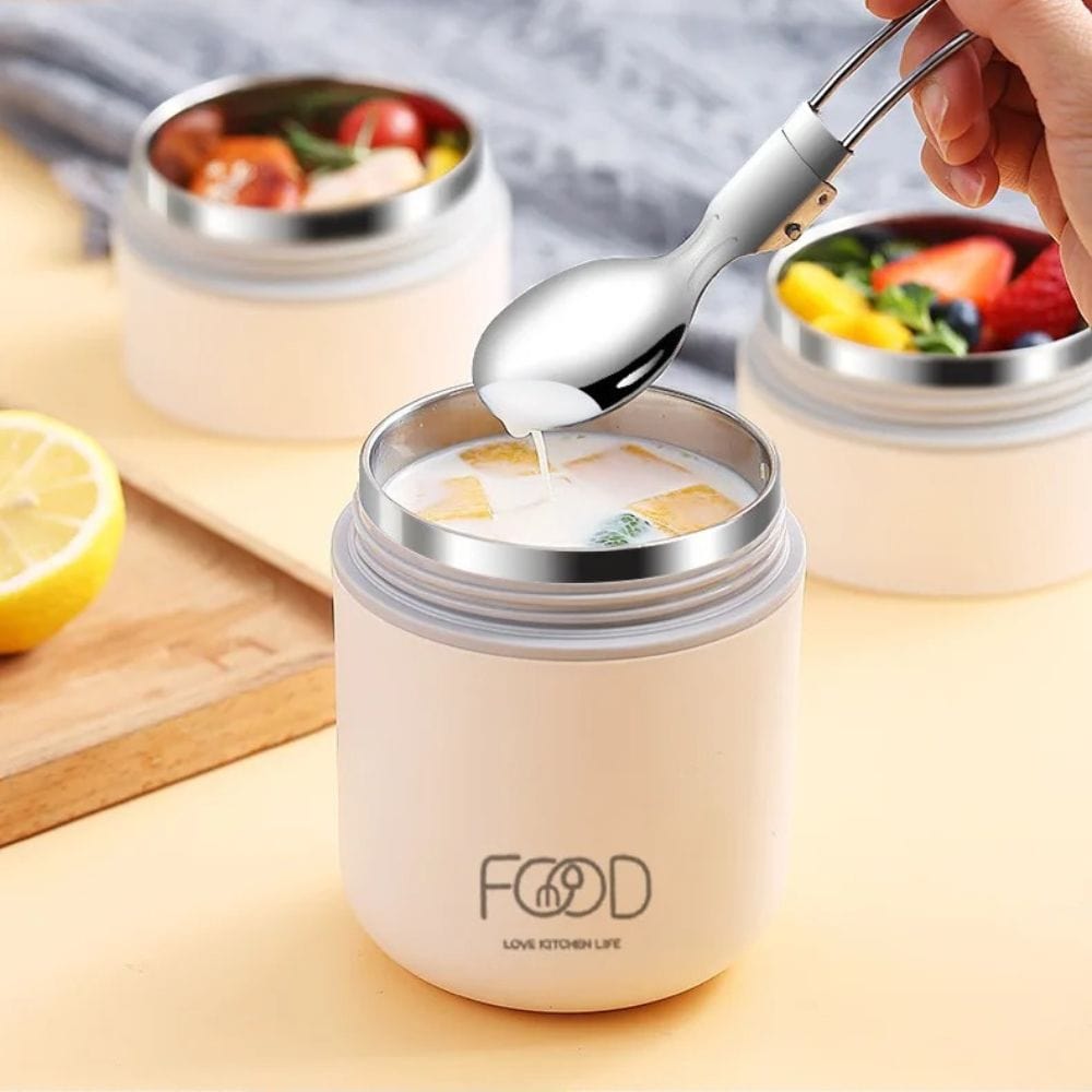 Boîte alimentaire isotherme 450ml repas chaud froid - Lunch box en inox