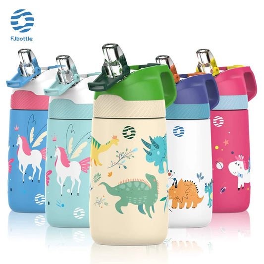 Gourde Enfant à Paille Sans BPA FJbottle 350ml Types