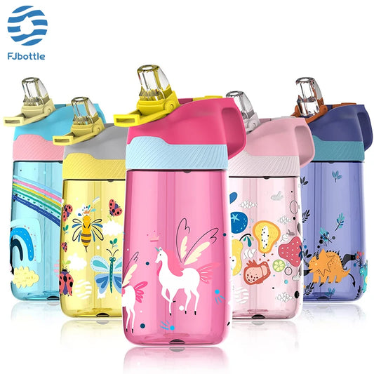 Gourde Enfant Tritan avec Paille Sans BPA FJbottle 450ml Types