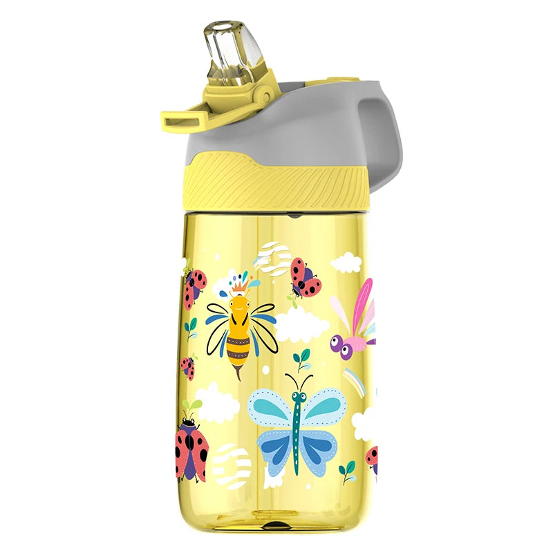 Gourde Enfant Tritan avec Paille Sans BPA FJbottle 450ml YELLOW