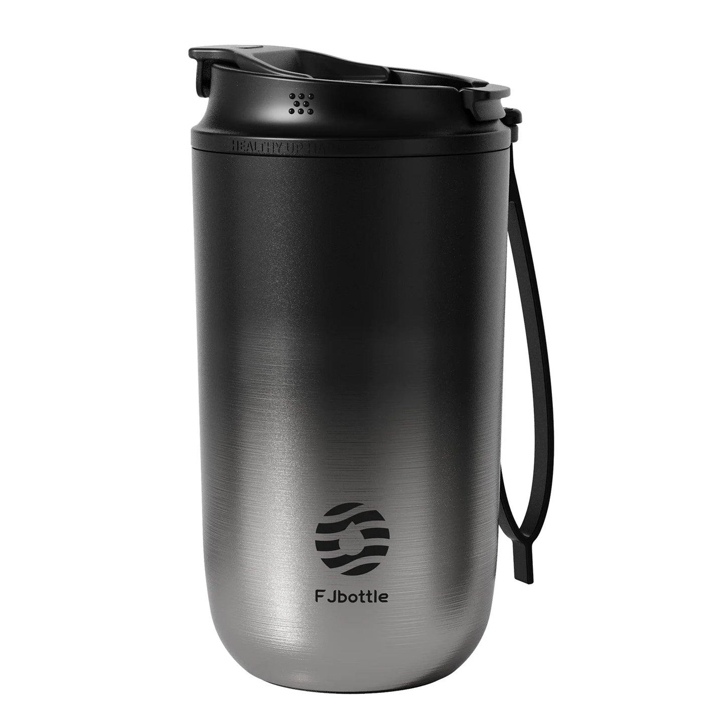 Mug Isotherme avec Paille FJbottle 450 ml Black