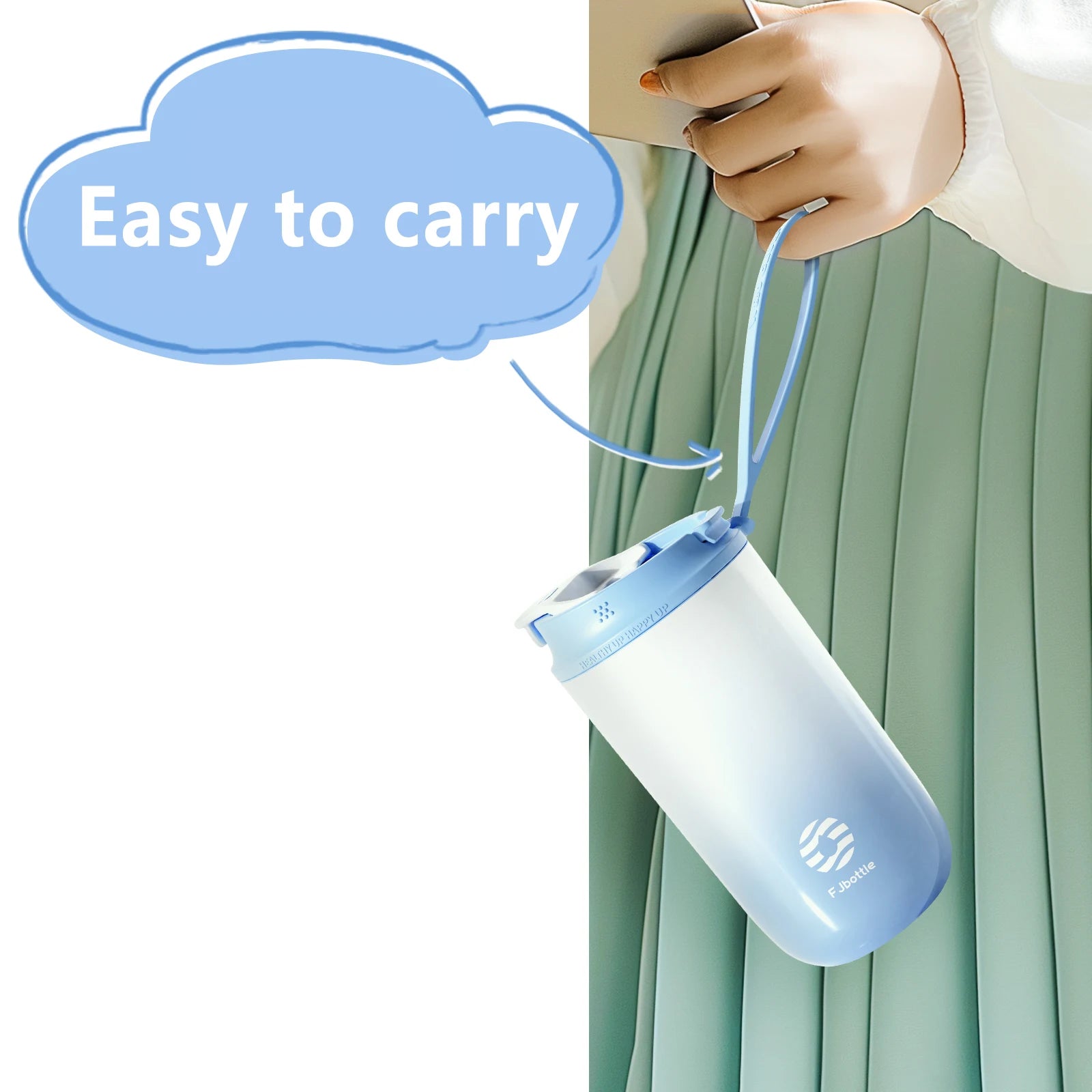 Mug Isotherme avec Paille FJbottle 450 ml quality