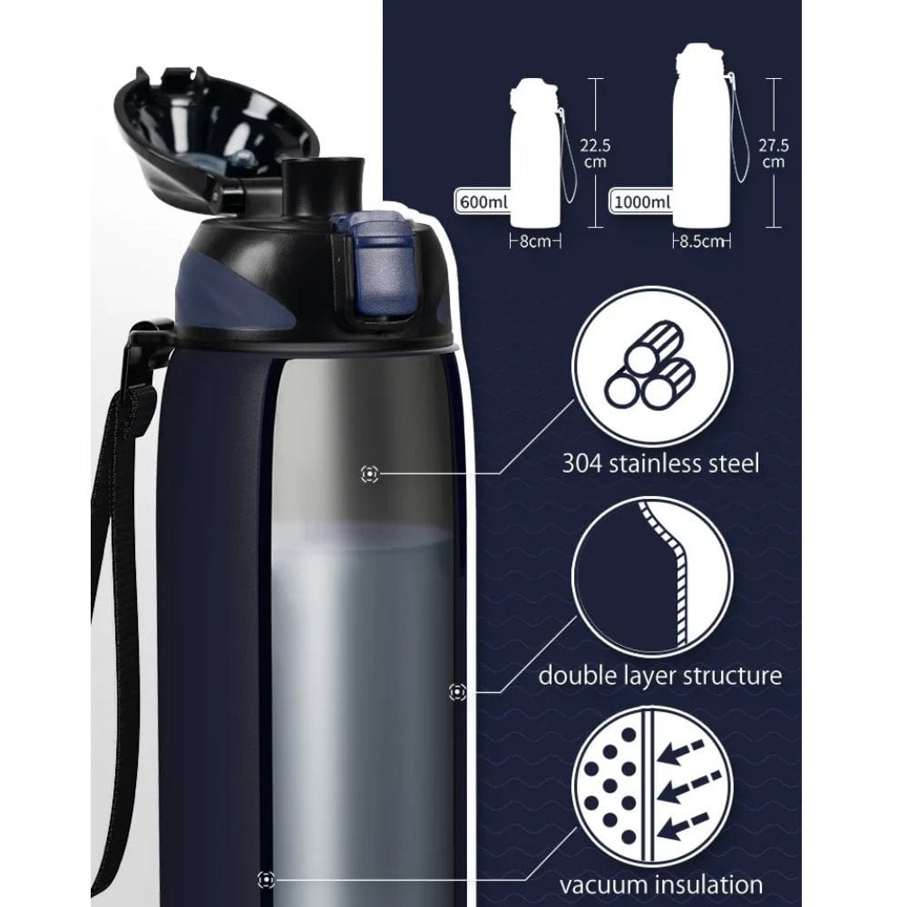 Bouteille Isotherme en Inox pour Sport 1000ml