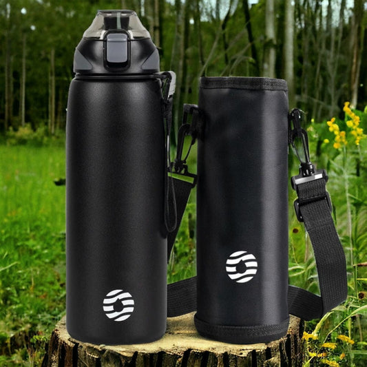Bouteille Isotherme en Inox pour Sport 600ml Black