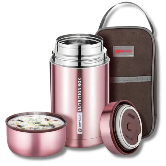 GIANXI Gourde Isotherme Lunch Box 1150ml Pink 1150ml