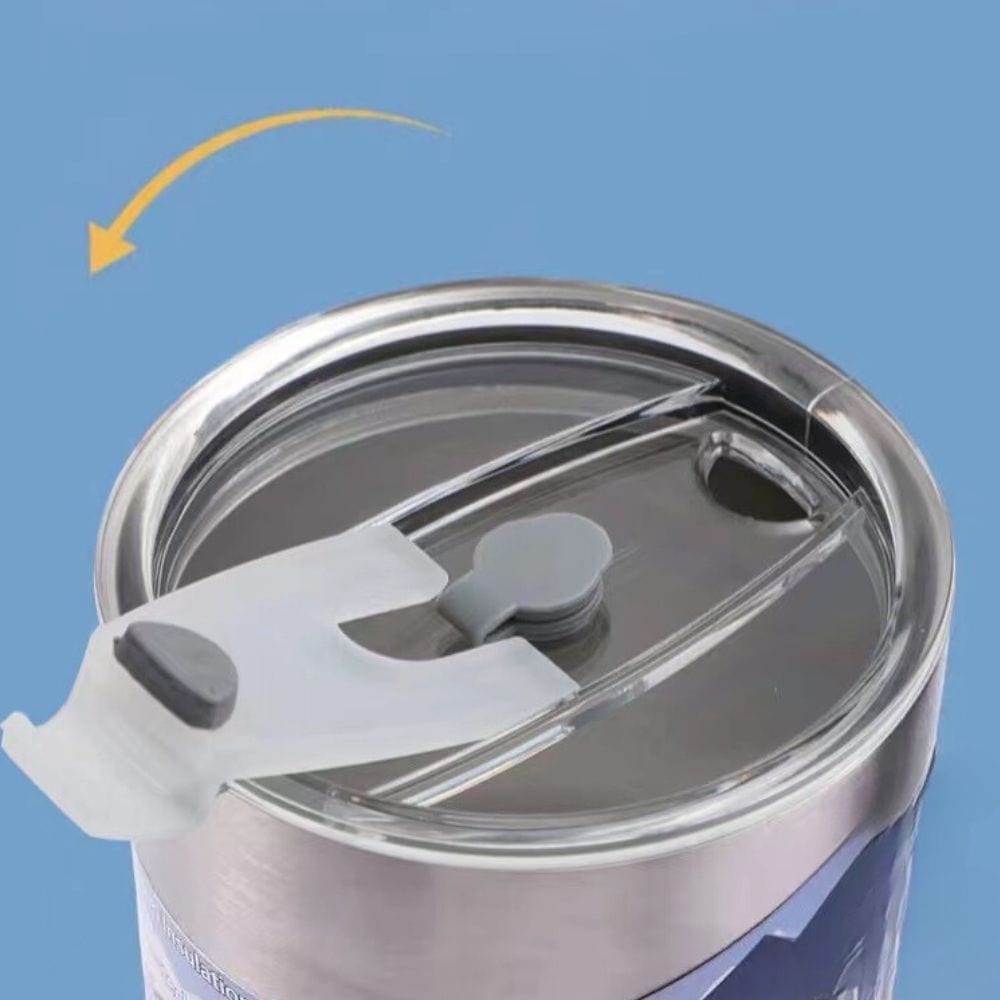 Gourde Café Isotherme Inox à Paille 30oz 900ml