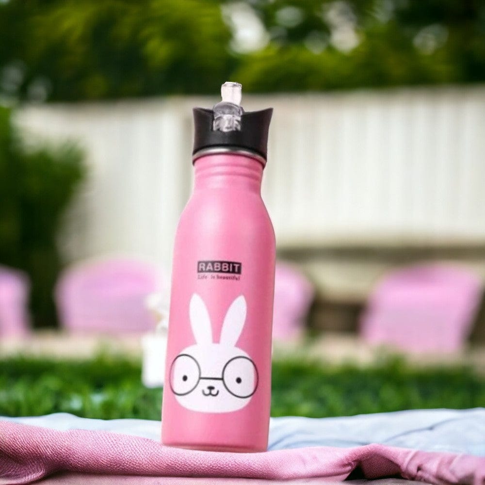 Gourde Enfant Animaux en Inox 500ml Pink A