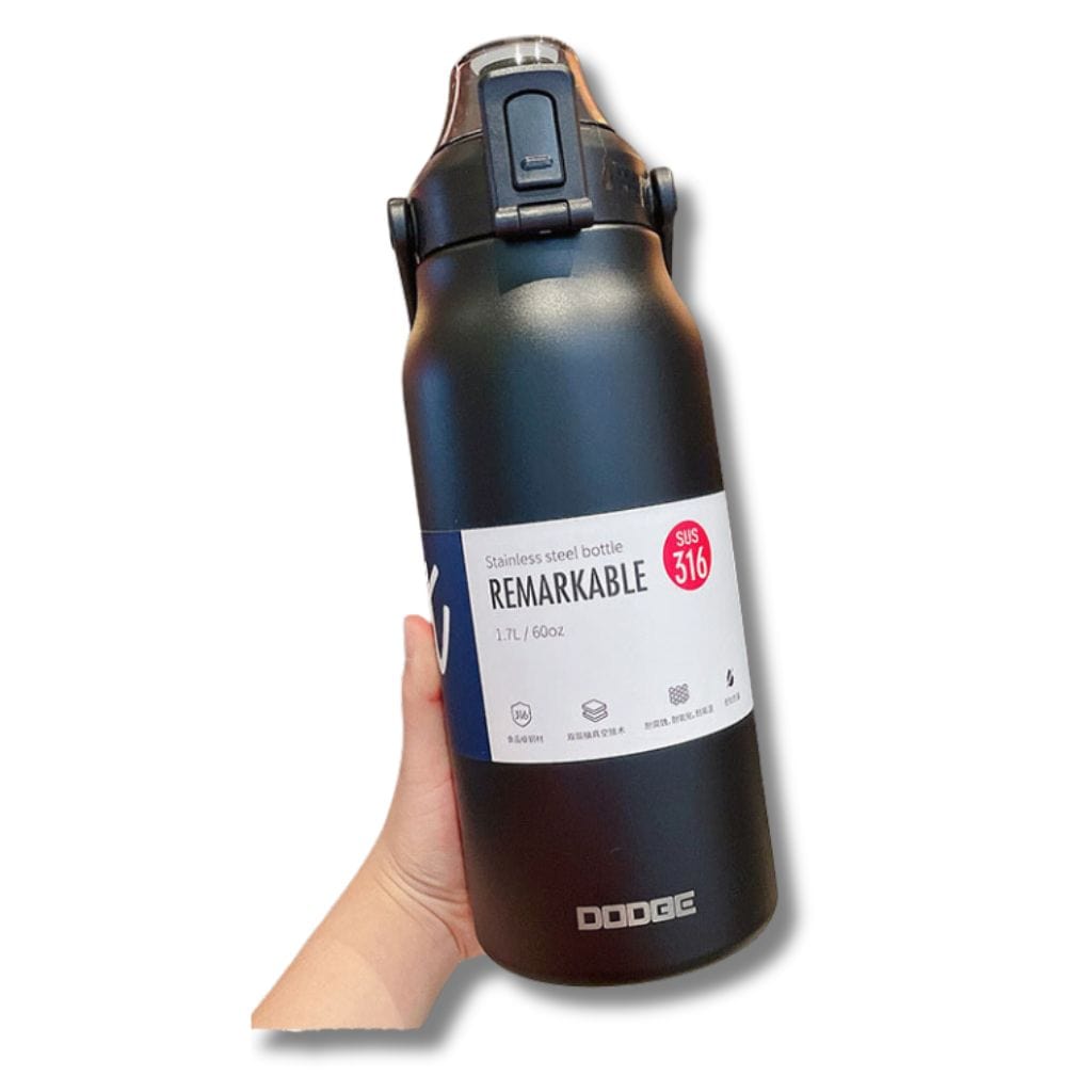 Gourde Isotherme SUS 316 Noir 1300ml Noir