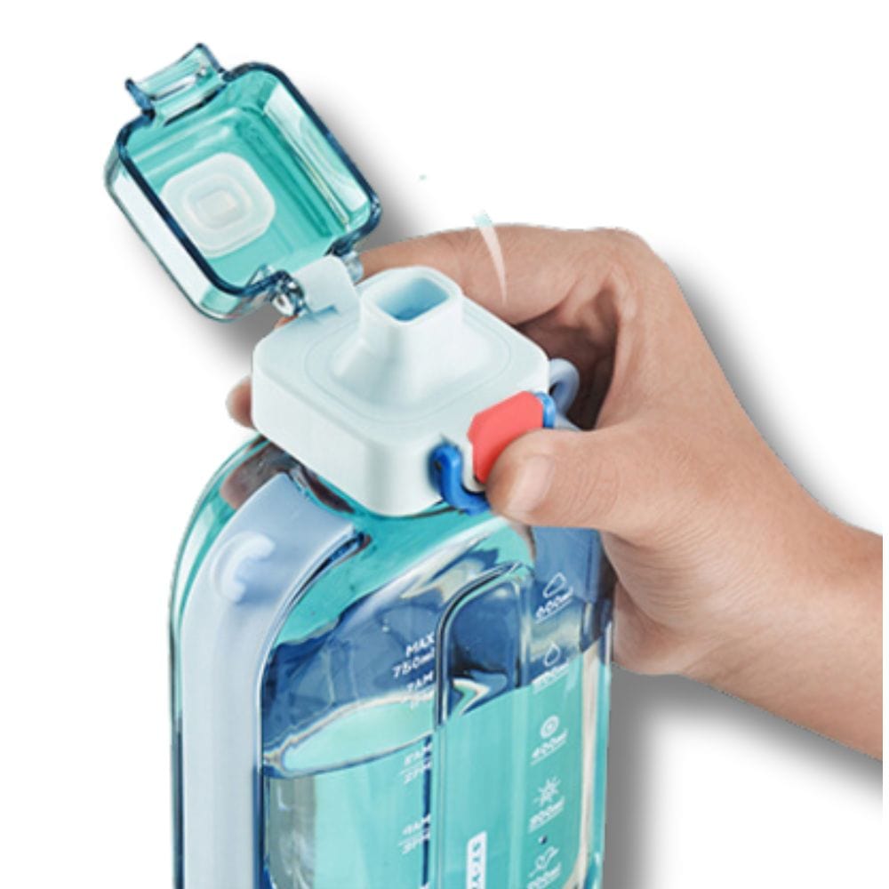 Gourde Plate en Plastique Bleu 750ml Bleu