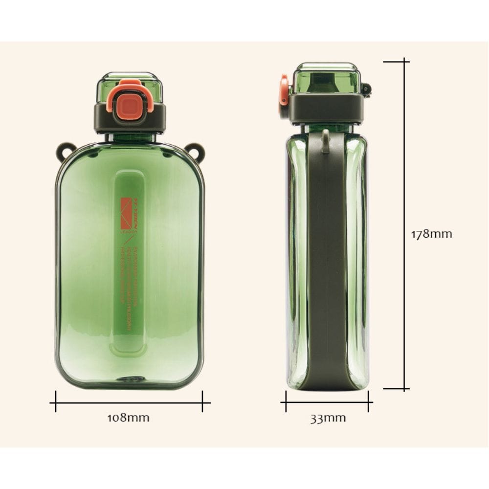 Gourde Plate en Plastique Noir 750ml Noir