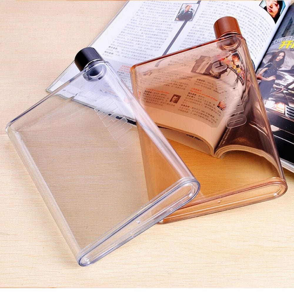 Gourde Plate en Plastique Rose 350ml Rose