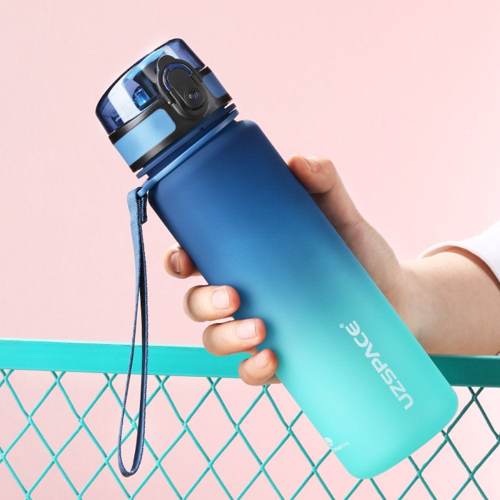 Gourde Sport avec Marqueur de Temps 500ml Bleu et Vert