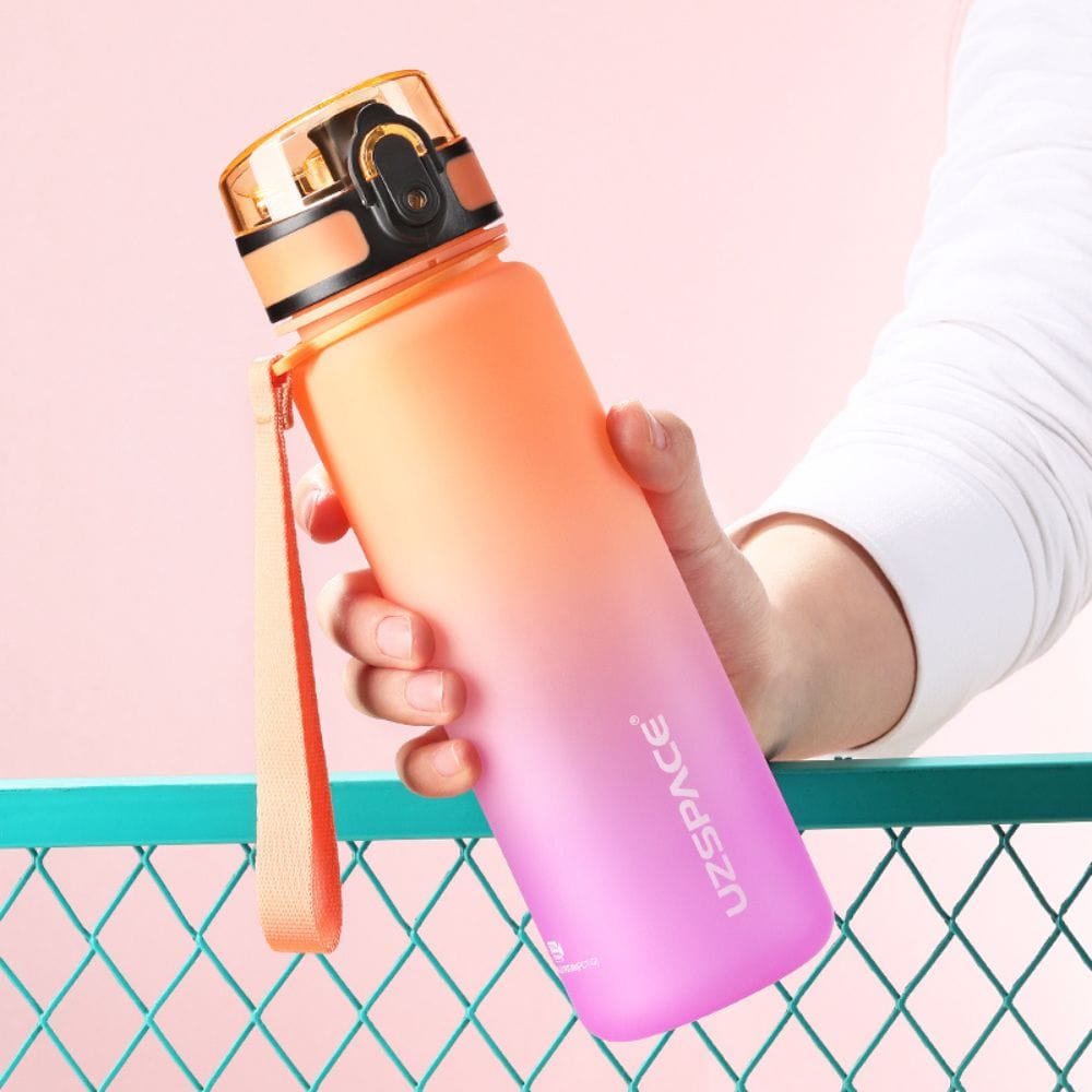 Gourde Sport avec Marqueur de Temps 500ml Orange et Violet